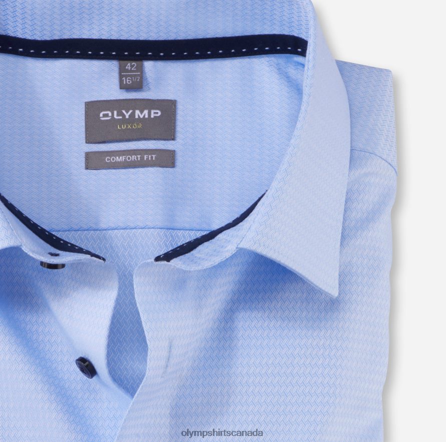 OLYMP Luxor Comfort Fit Business Shirt New Kent Bleu H2P42H1502 Clothing