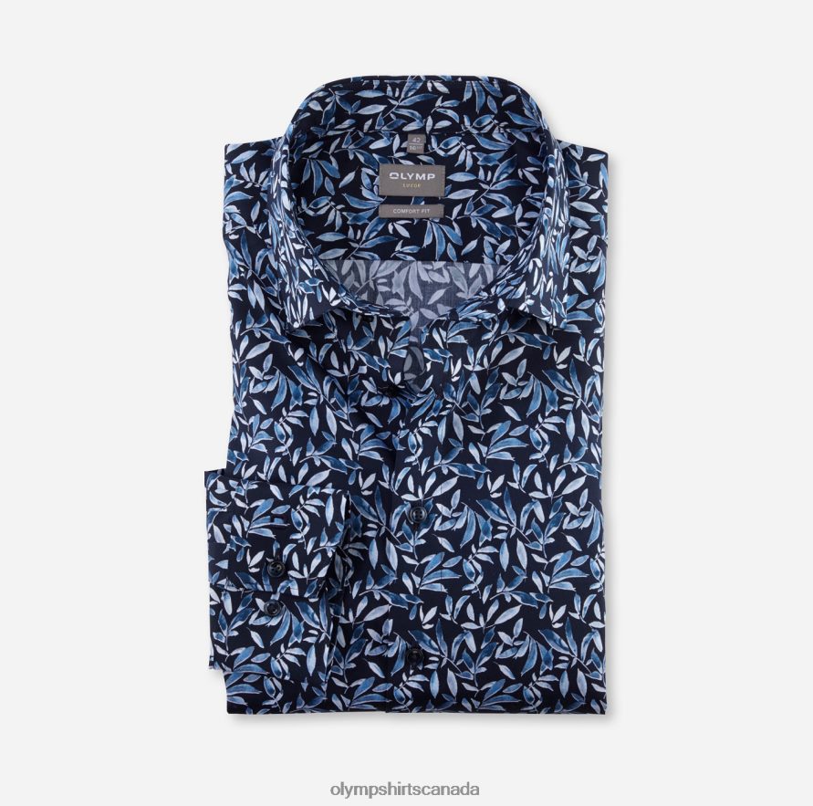 OLYMP Luxor Comfort Fit Business Shirt New Kent Bleu H2P42H1530 Clothing