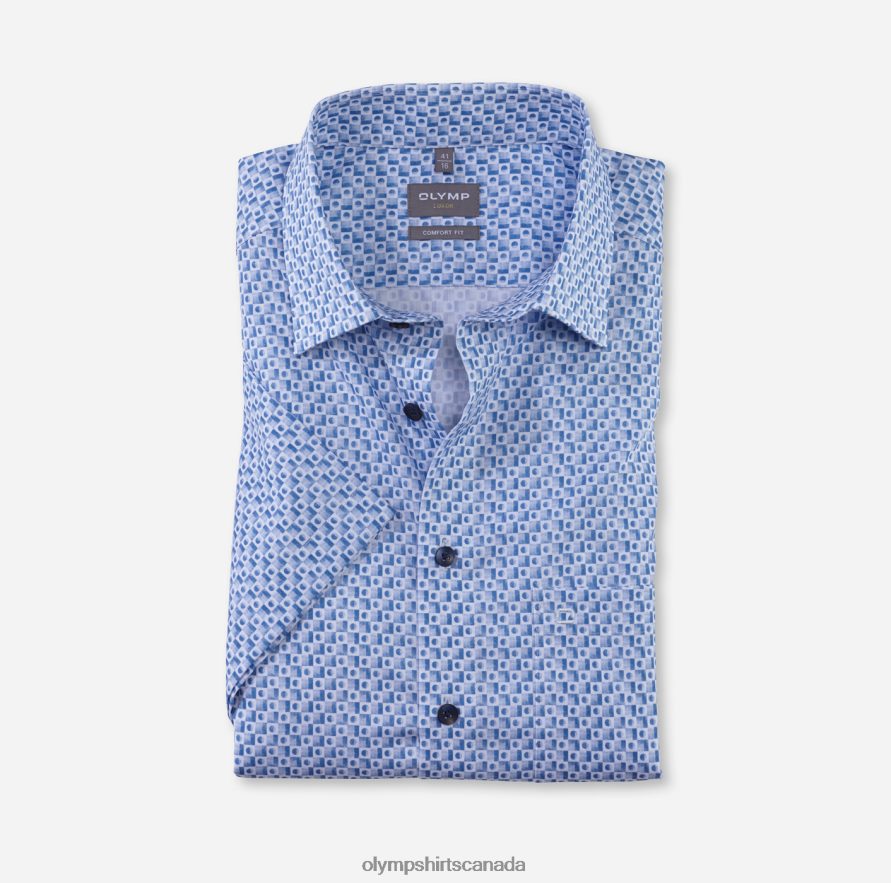 OLYMP Luxor Comfort Fit Business Shirt New Kent Bleu H2P42H1538 Clothing