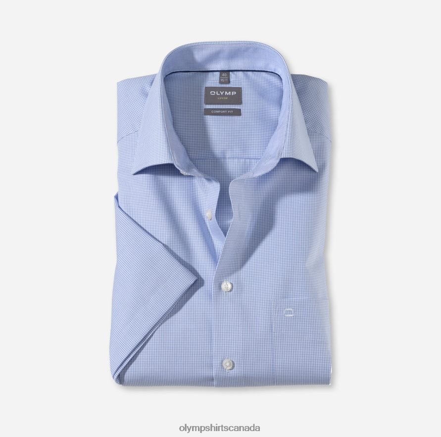 OLYMP Luxor Comfort Fit Business Shirt New Kent Bleu H2P42H1562 Clothing