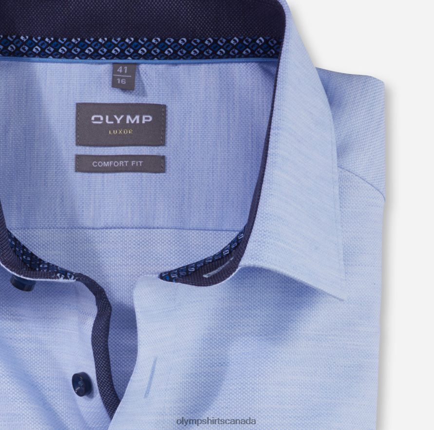 OLYMP Luxor Comfort Fit Business Shirt New Kent Bleu H2P42H1613 Clothing