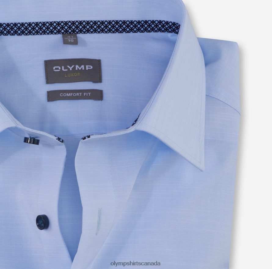 OLYMP Luxor Comfort Fit Business Shirt New Kent Bleu H2P42H1623 Clothing
