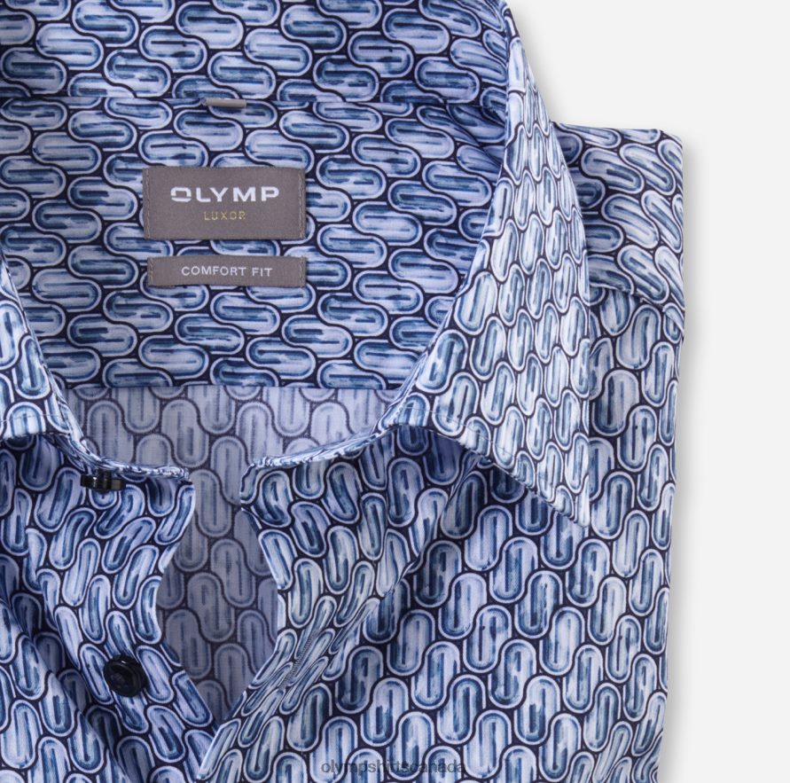 OLYMP Luxor Comfort Fit Business Shirt New Kent Bleu H2P42H1656 Clothing