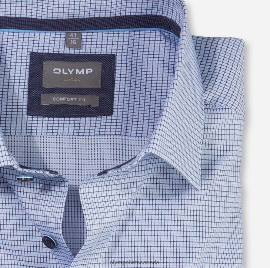 OLYMP Luxor Comfort Fit Business Shirt New Kent Bleu H2P42H1658 Clothing