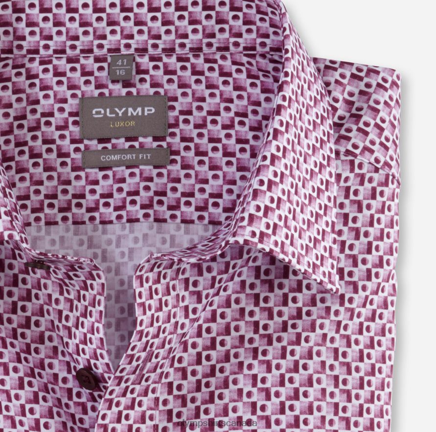OLYMP Luxor Comfort Fit Business Shirt New Kent Fuchsia H2P42H1500 Clothing
