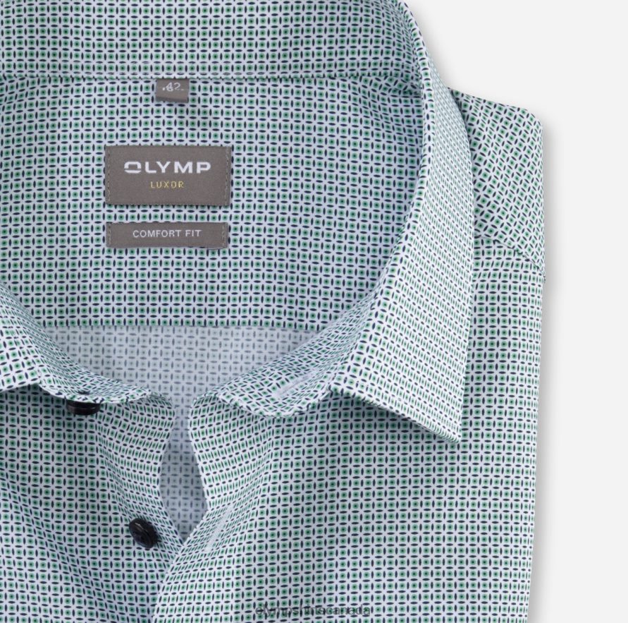 OLYMP Luxor Comfort Fit Business Shirt New Kent Light Green H2P42H1573 Clothing