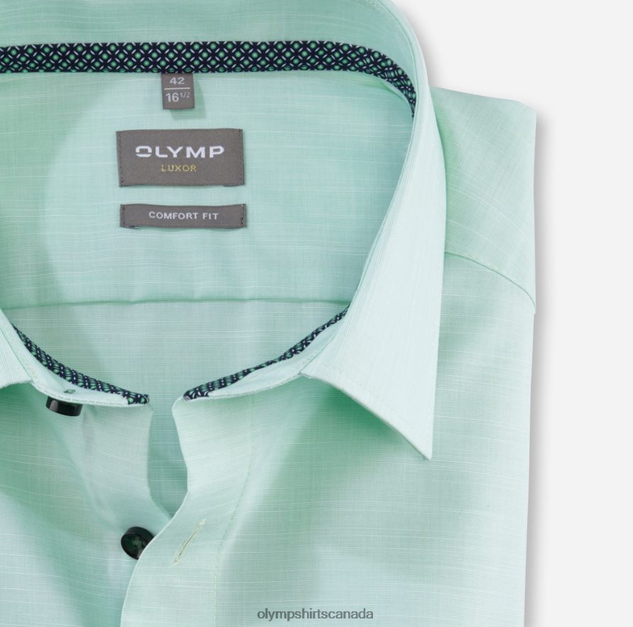 OLYMP Luxor Comfort Fit Business Shirt New Kent Light Green H2P42H1628 Clothing