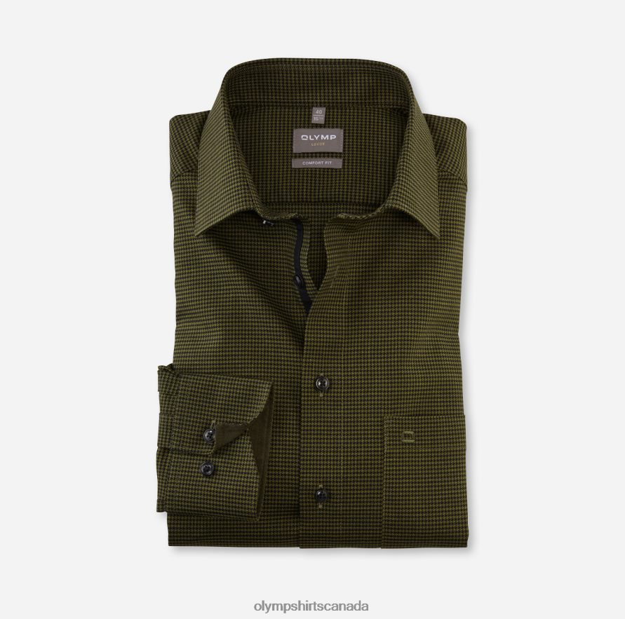 OLYMP Luxor Comfort Fit Business Shirt New Kent Lime Green H2P42H1671 Clothing