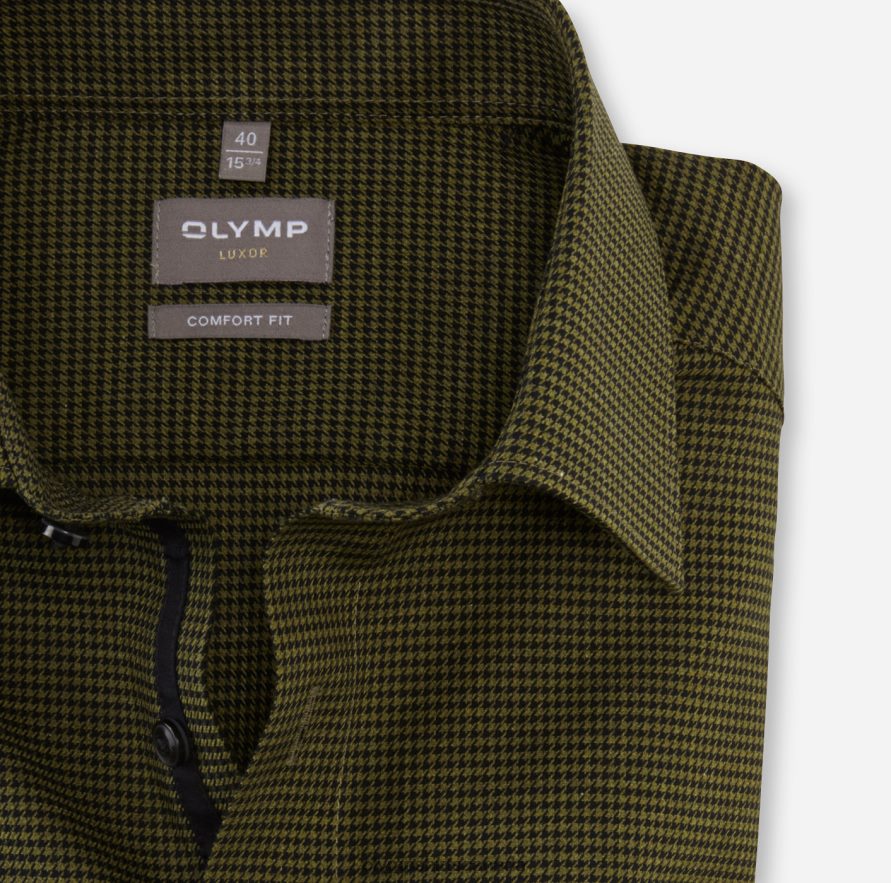 OLYMP Luxor Comfort Fit Business Shirt New Kent Lime Green H2P42H1671 Clothing