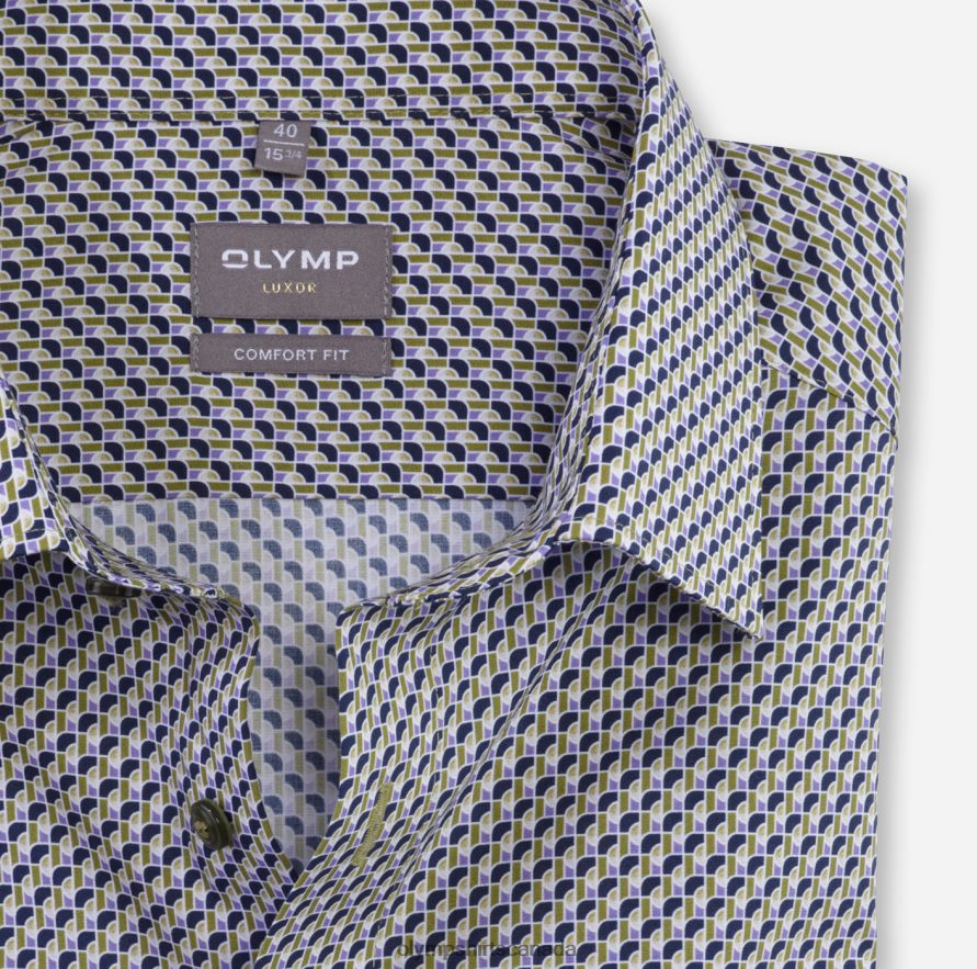 OLYMP Luxor Comfort Fit Business Shirt New Kent Lime H2P42H1548 Clothing