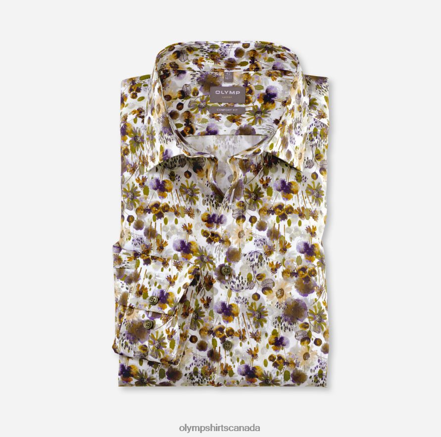 OLYMP Luxor Comfort Fit Business Shirt New Kent Lime H2P42H1555 Clothing