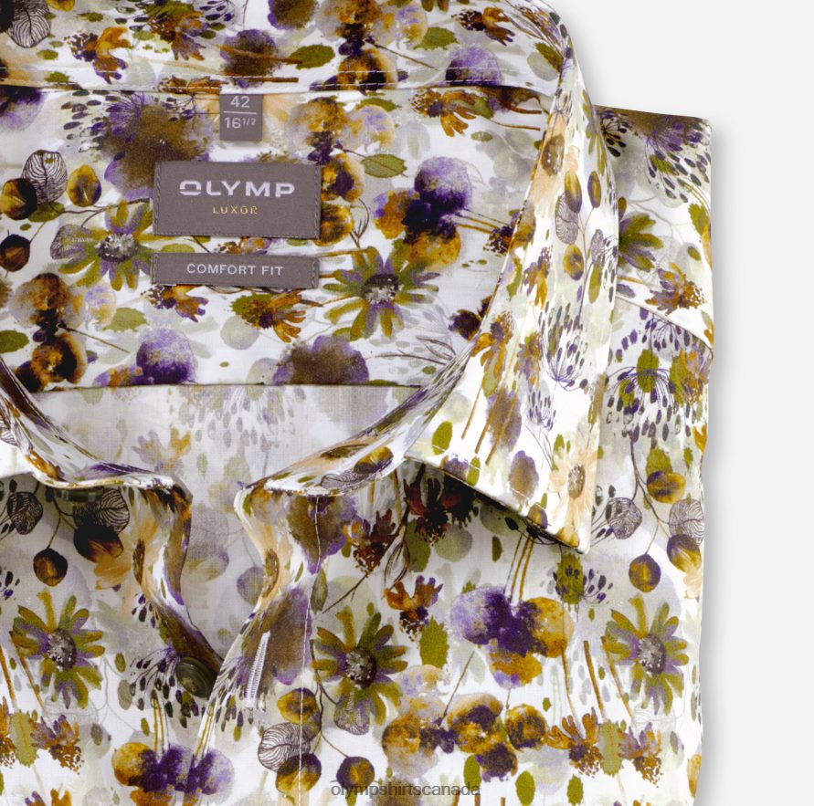 OLYMP Luxor Comfort Fit Business Shirt New Kent Lime H2P42H1555 Clothing