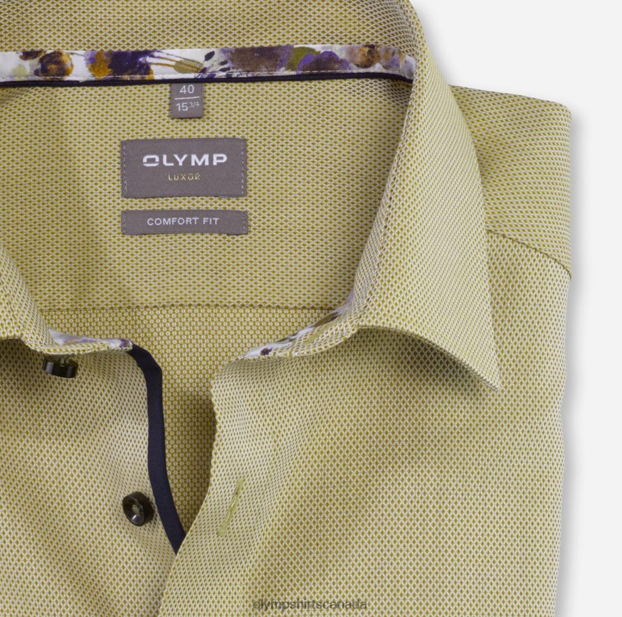 OLYMP Luxor Comfort Fit Business Shirt New Kent Lime H2P42H1556 Clothing