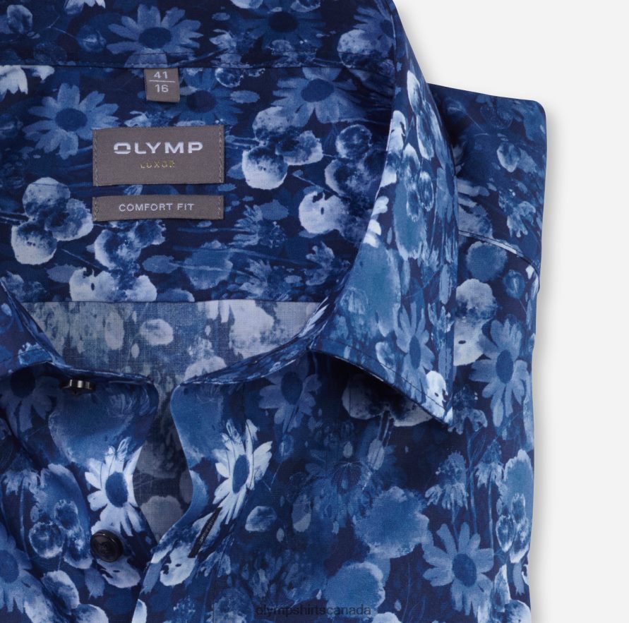 OLYMP Luxor Comfort Fit Business Shirt New Kent Marine H2P42H1596 Clothing