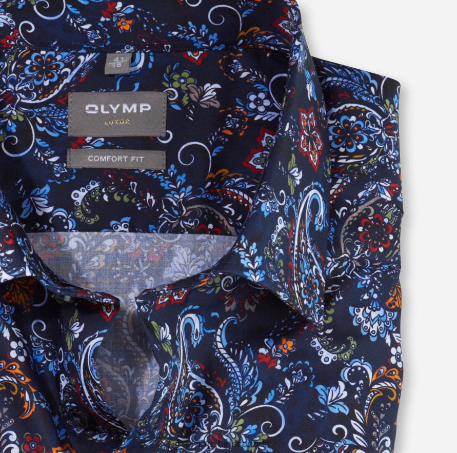 OLYMP Luxor Comfort Fit Business Shirt New Kent Marine H2P42H1604 Clothing