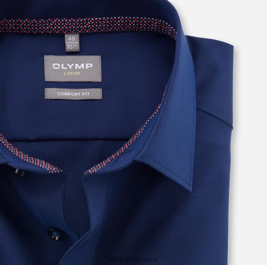 OLYMP Luxor Comfort Fit Business Shirt New Kent Midnight Blue H2P42H1609 Clothing