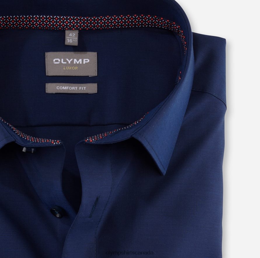 OLYMP Luxor Comfort Fit Business Shirt New Kent Midnight Blue H2P42H1647 Clothing