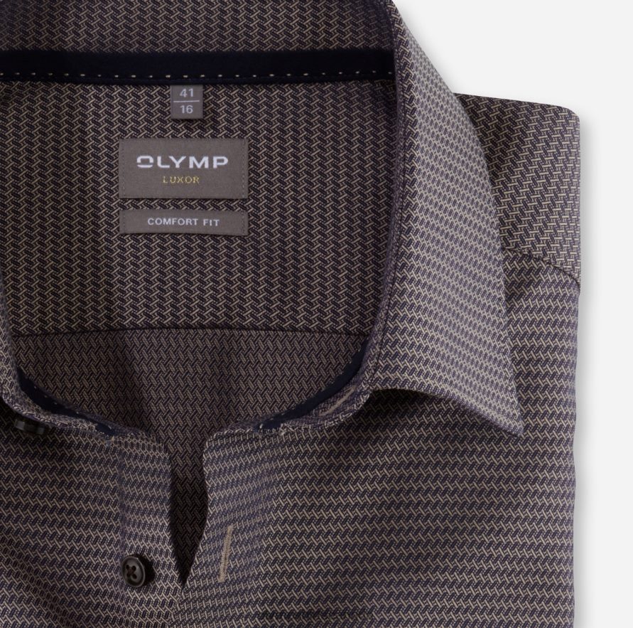 OLYMP Luxor Comfort Fit Business Shirt New Kent Natural H2P42H1482 Clothing