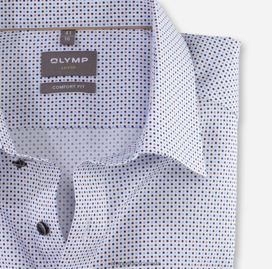 OLYMP Luxor Comfort Fit Business Shirt New Kent Natural H2P42H1586 Clothing