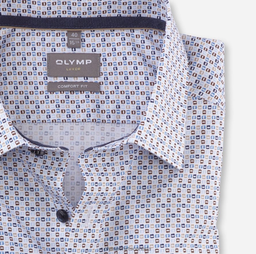 OLYMP Luxor Comfort Fit Business Shirt New Kent Natural H2P42H1597 Clothing