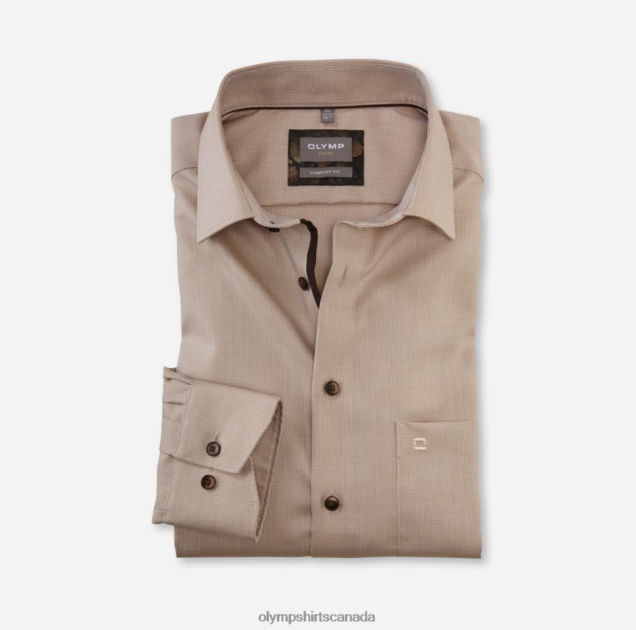 OLYMP Luxor Comfort Fit Business Shirt New Kent Natural H2P42H1664 Clothing