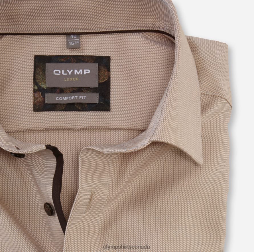 OLYMP Luxor Comfort Fit Business Shirt New Kent Natural H2P42H1664 Clothing