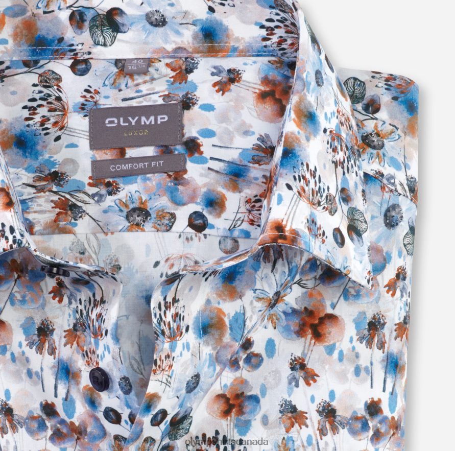 OLYMP Luxor Comfort Fit Business Shirt New Kent Orange H2P42H1491 Clothing