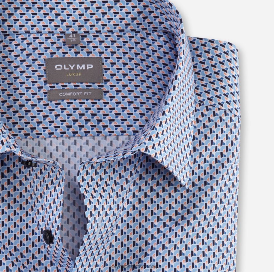 OLYMP Luxor Comfort Fit Business Shirt New Kent Orange H2P42H1541 Clothing