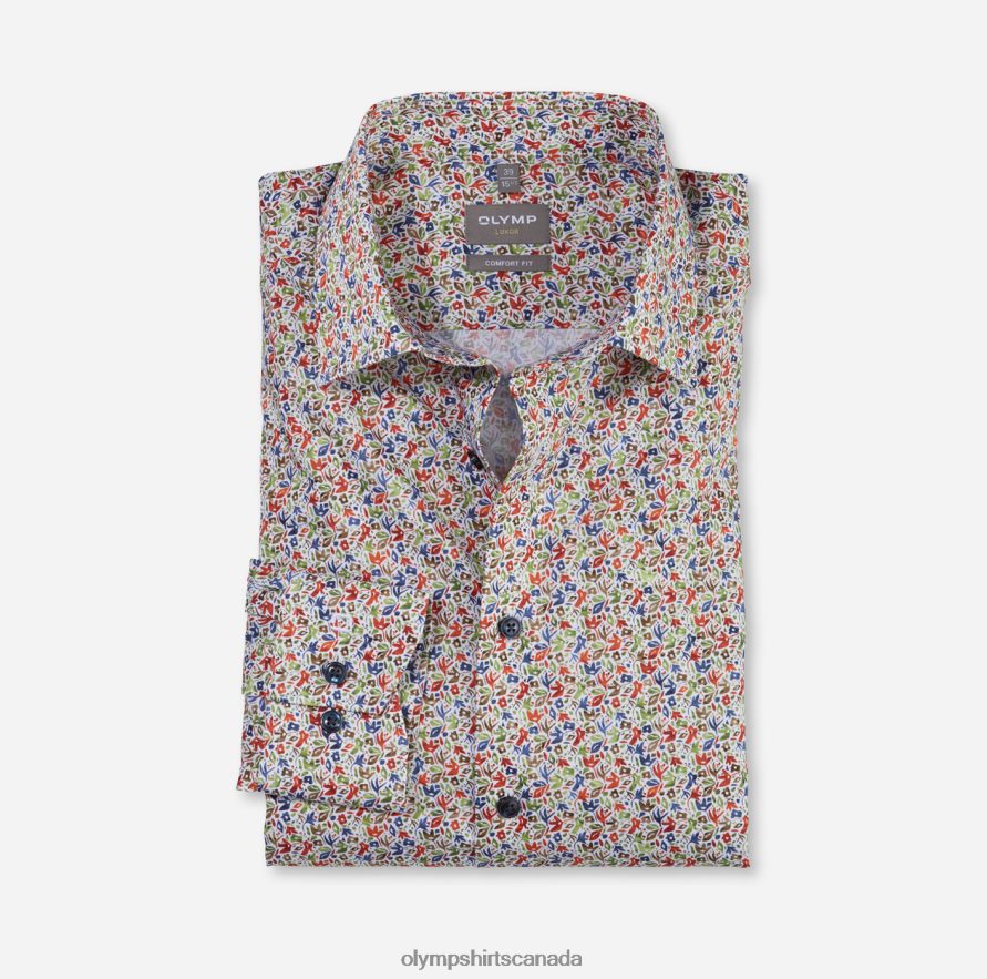 OLYMP Luxor Comfort Fit Business Shirt New Kent Orange H2P42H1543 Clothing