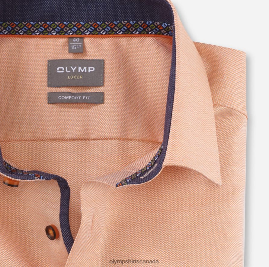 OLYMP Luxor Comfort Fit Business Shirt New Kent Orange H2P42H1550 Clothing