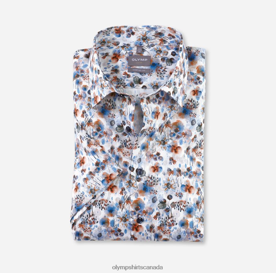 OLYMP Luxor Comfort Fit Business Shirt New Kent Orange H2P42H1602 Clothing