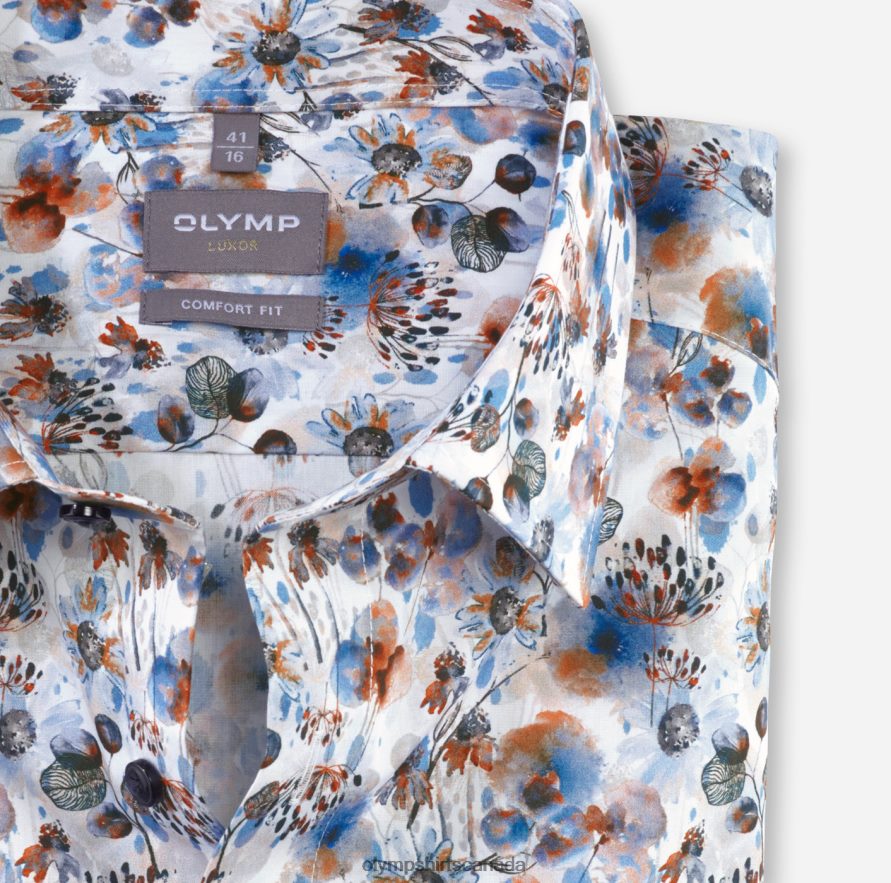 OLYMP Luxor Comfort Fit Business Shirt New Kent Orange H2P42H1602 Clothing