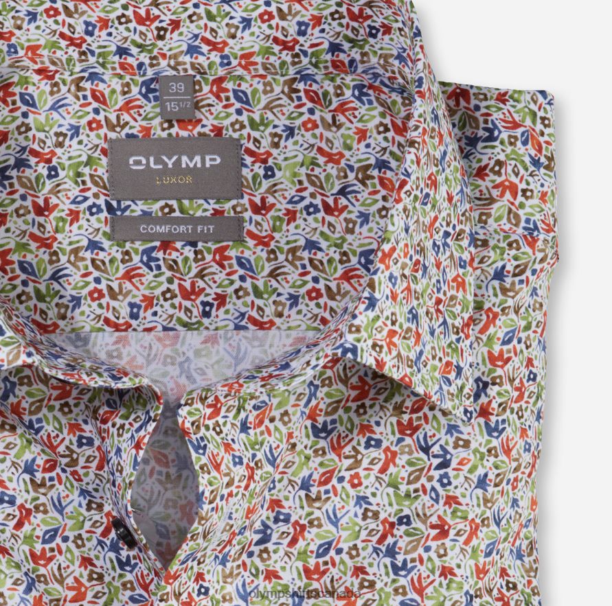 OLYMP Luxor Comfort Fit Business Shirt New Kent Orange H2P42H1692 Clothing