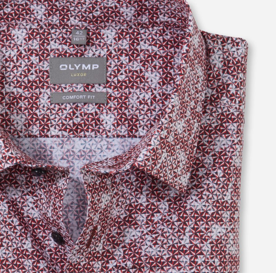 OLYMP Luxor Comfort Fit Business Shirt New Kent Red H2P42H1527 Clothing