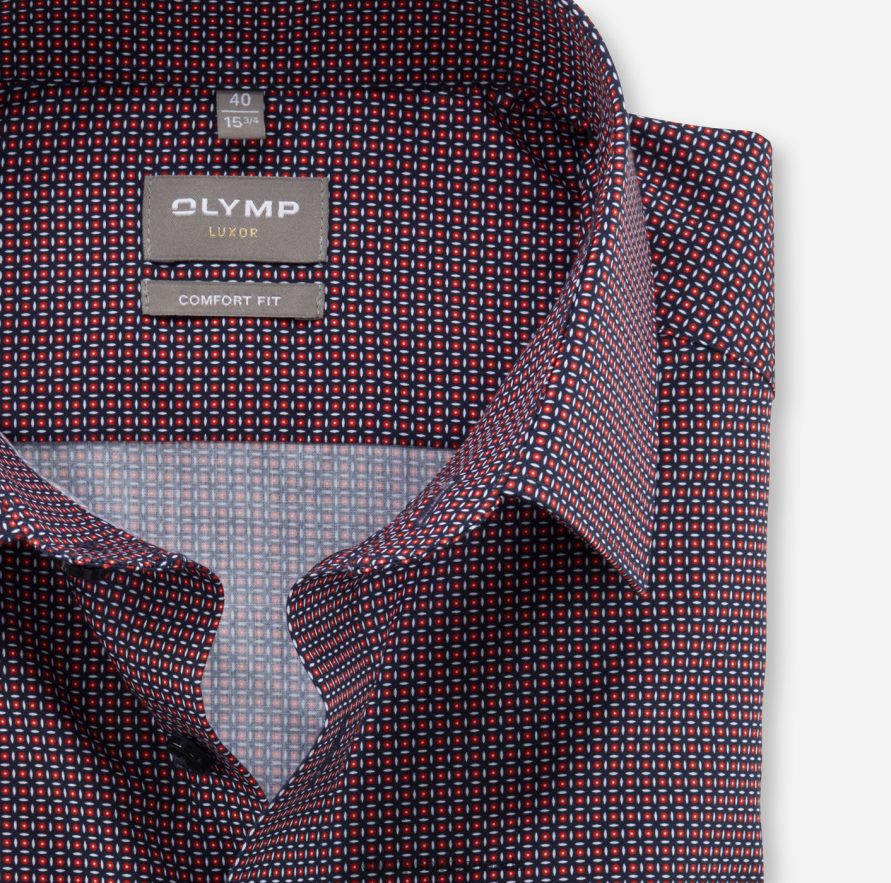 OLYMP Luxor Comfort Fit Business Shirt New Kent Red H2P42H1569 Clothing