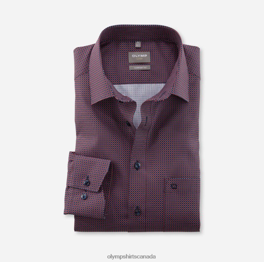 OLYMP Luxor Comfort Fit Business Shirt New Kent Red H2P42H1575 Clothing