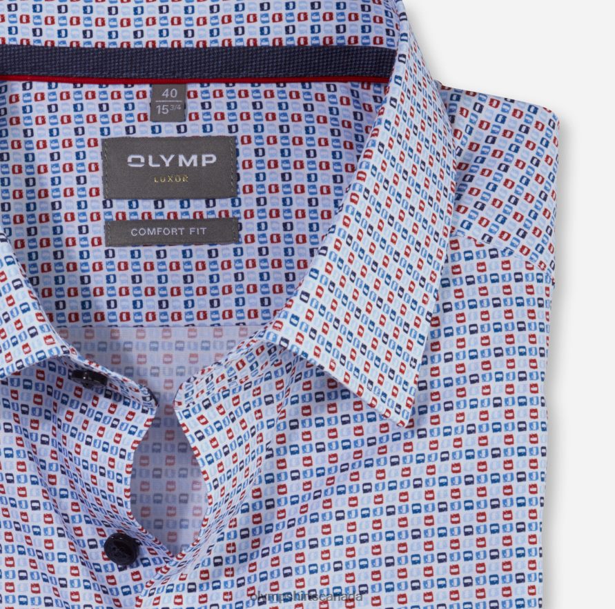 OLYMP Luxor Comfort Fit Business Shirt New Kent Red H2P42H1580 Clothing