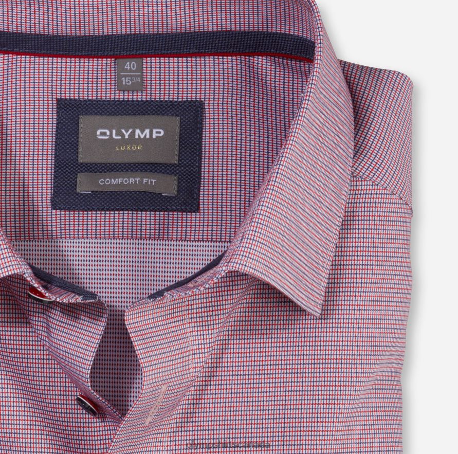 OLYMP Luxor Comfort Fit Business Shirt New Kent Red H2P42H1646 Clothing