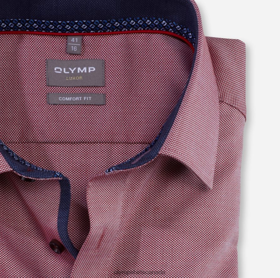 OLYMP Luxor Comfort Fit Business Shirt New Kent Red H2P42H1650 Clothing