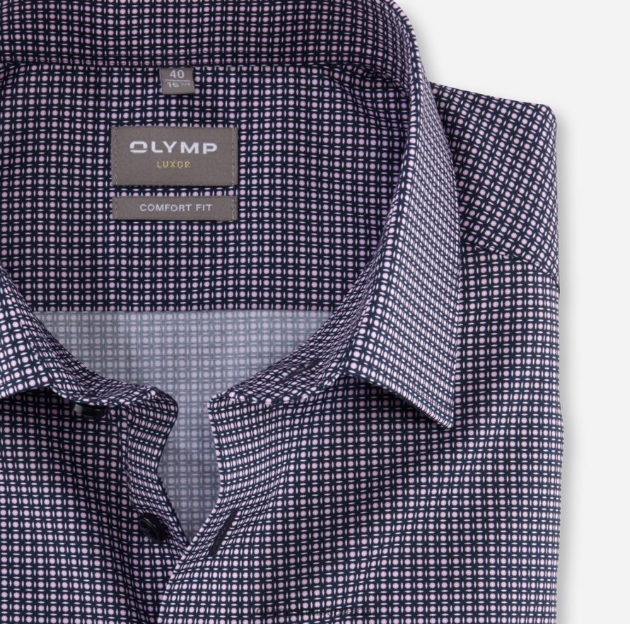 OLYMP Luxor Comfort Fit Business Shirt New Kent Rose H2P42H1531 Clothing