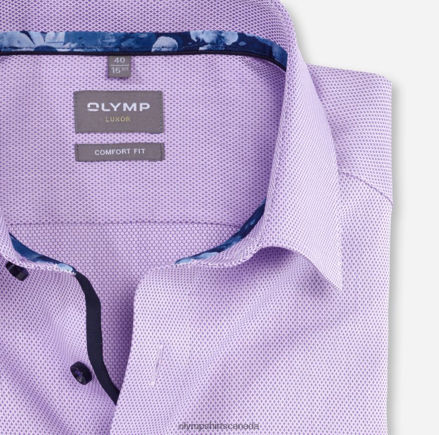 OLYMP Luxor Comfort Fit Business Shirt New Kent Violet H2P42H1643 Clothing