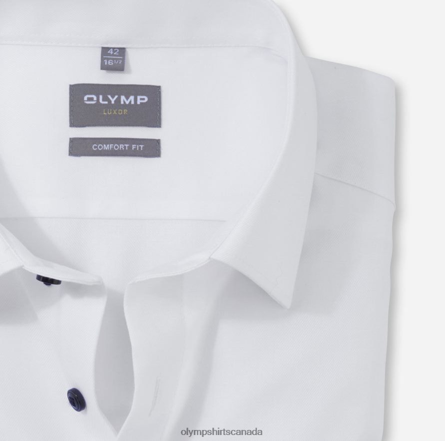 OLYMP Luxor Comfort Fit Business Shirt New Kent White H2P42H1517 Clothing