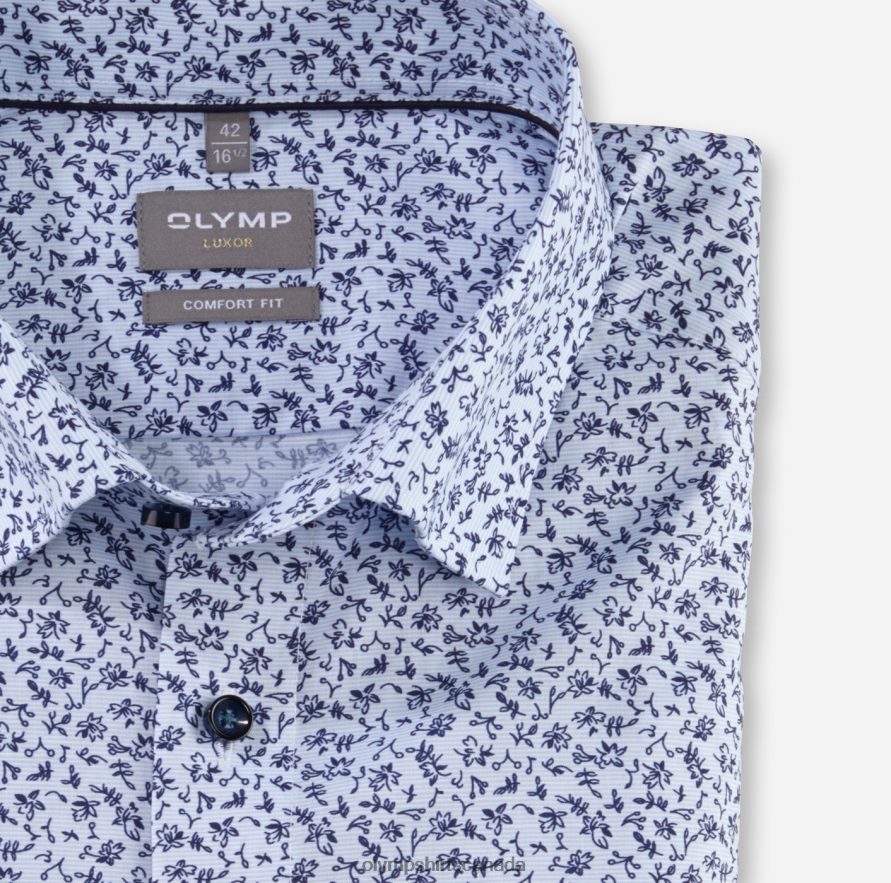 OLYMP Luxor Comfort Fit Business Shirt Under Button-Down Bleu H2P42H1590 Clothing