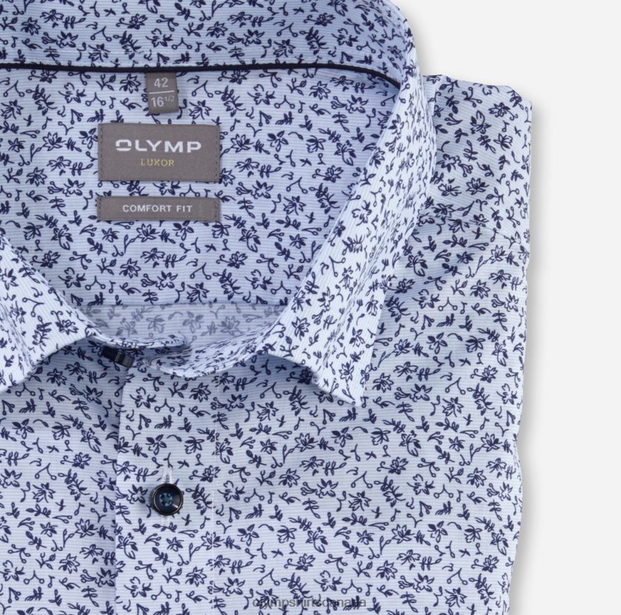 OLYMP Luxor Comfort Fit Business Shirt Under Button-Down Bleu H2P42H1595 Clothing