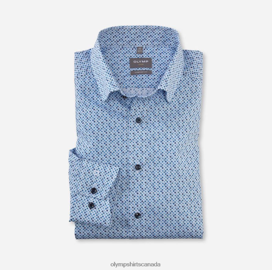 OLYMP Luxor Comfort Fit Business Shirt Under Button-Down Bleu H2P42H1666 Clothing