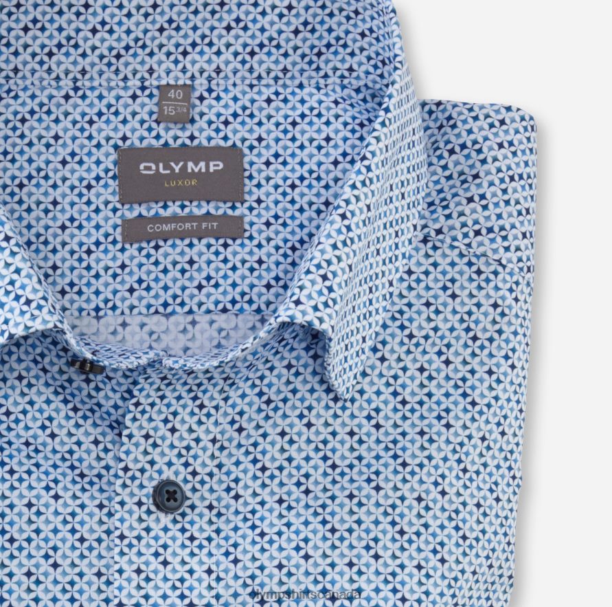OLYMP Luxor Comfort Fit Business Shirt Under Button-Down Bleu H2P42H1666 Clothing