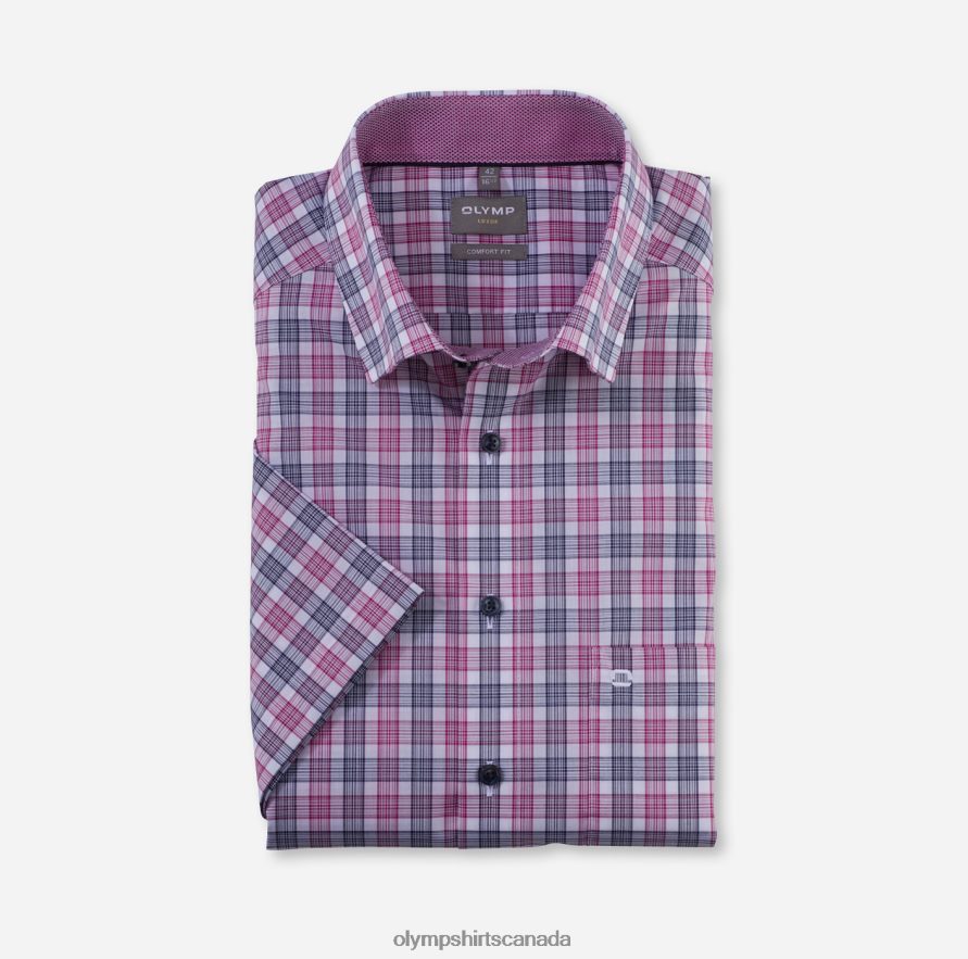 OLYMP Luxor Comfort Fit Business Shirt Under Button-Down Fuchsia H2P42H1523 Clothing