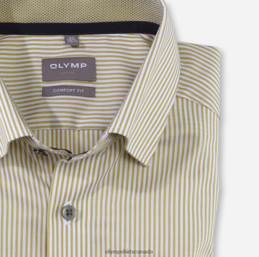 OLYMP Luxor Comfort Fit Business Shirt Under Button-Down Lime H2P42H1599 Clothing