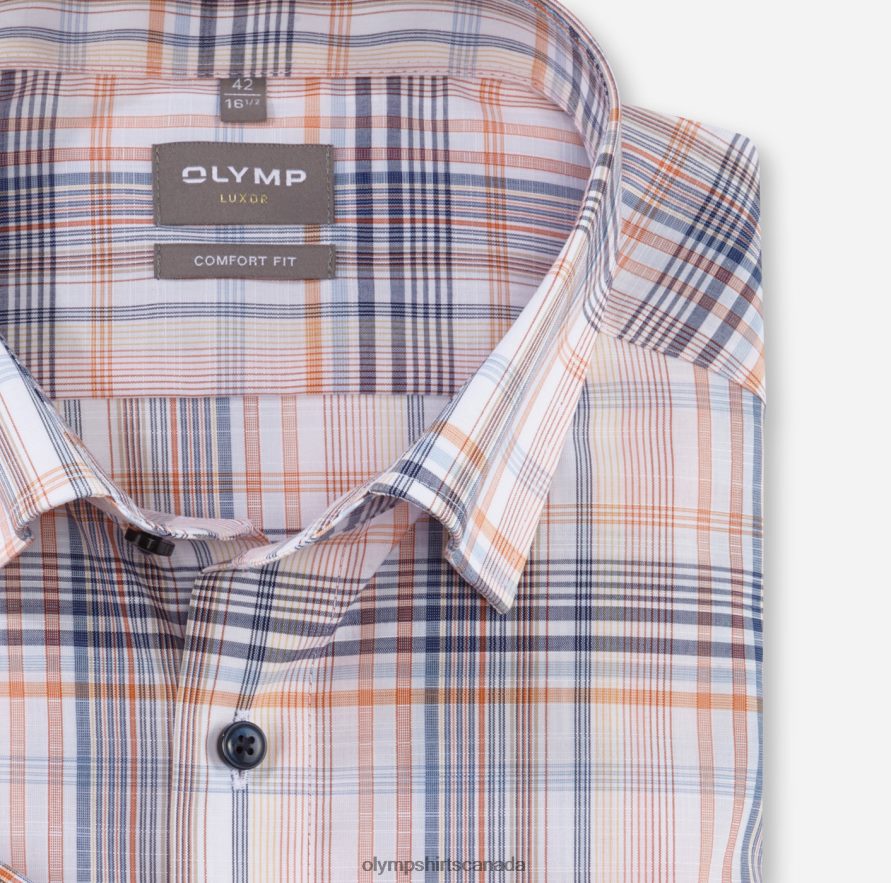 OLYMP Luxor Comfort Fit Business Shirt Under Button-Down Mandarin H2P42H1542 Clothing