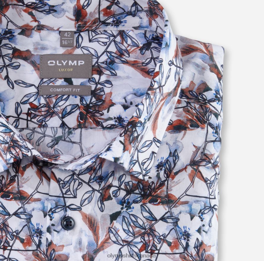 OLYMP Luxor Comfort Fit Business Shirt Under Button-Down Mandarin H2P42H1627 Clothing